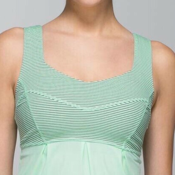 Tame Me Tank Teal Striped breathable workout - Picture 2 of 11